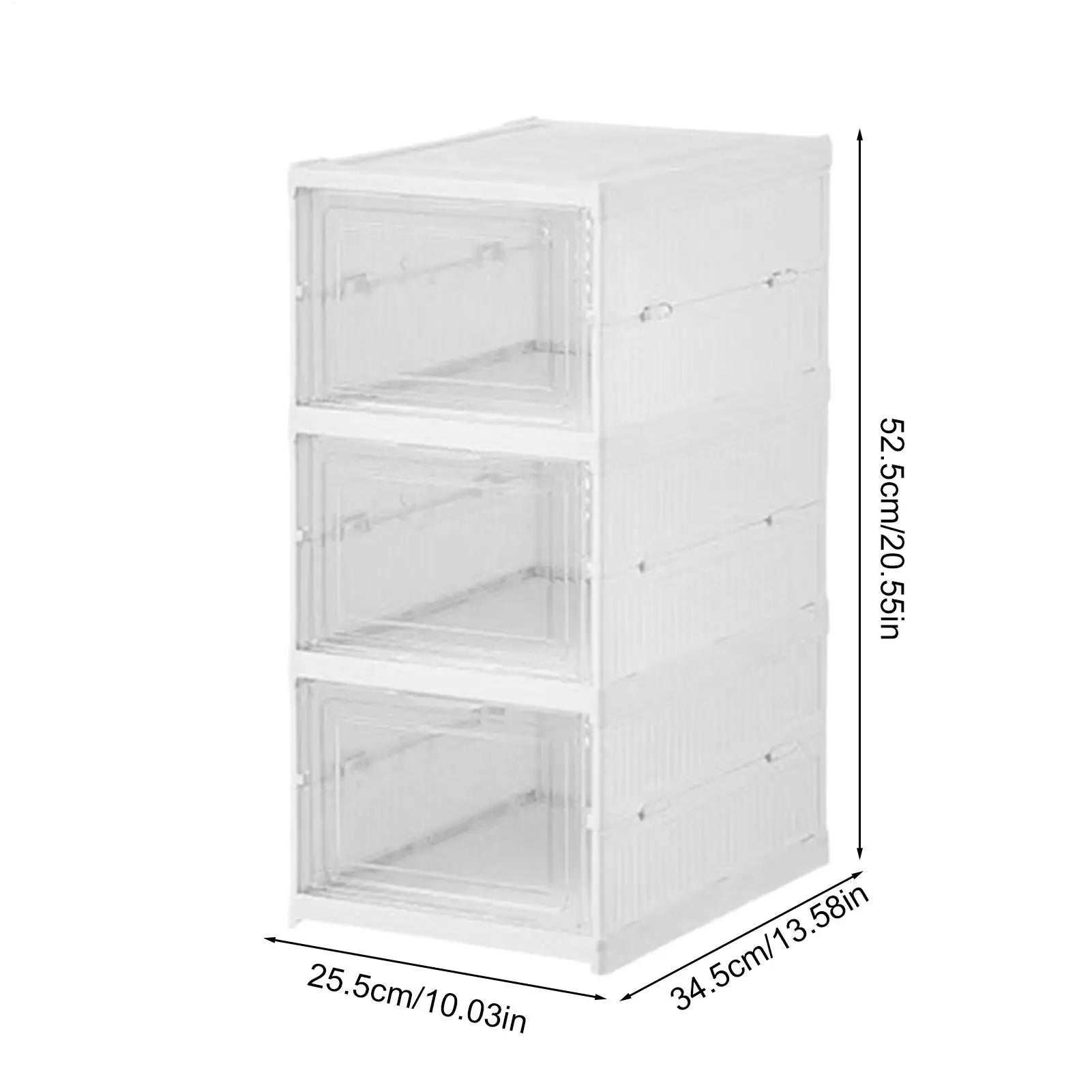 Shoe Rack Clear Shoe Storage Organizer Foldable Clear Stackable Box for Bedroom Hallway Home Dormitory Boot Workplace Sneaker