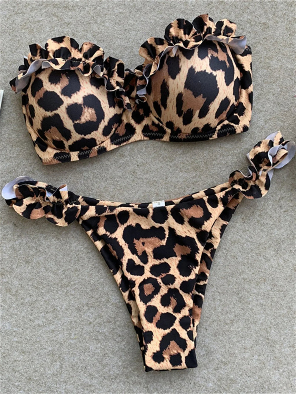Sexy Leopard Print Bikini Set 2026 – Brazilian Push-Up Swimsuit