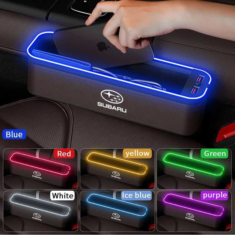 Car Sewn Seat Gap Crevice Slot 7 Color Storage Box For Subaru Brz Ascent Forester Impreza Legacy Outback WRX XV Auto Accessories