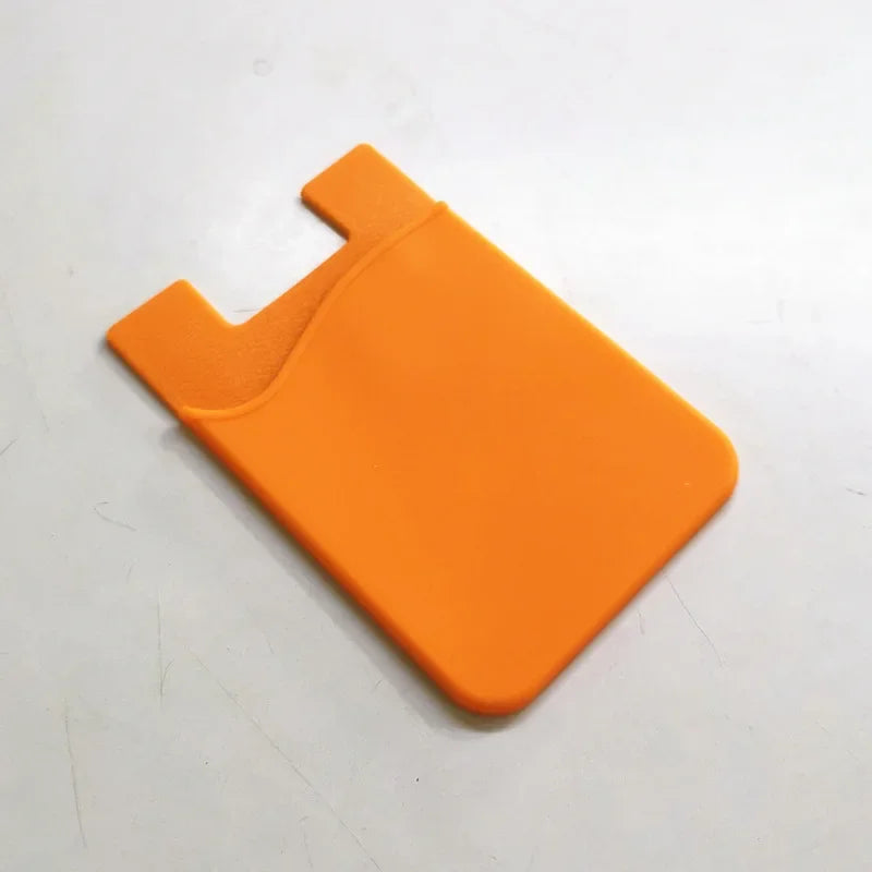 1PCS  Silicone Business Credit Pocket Adhesive Fashion Women Men Cell Phone ID Card Cover Holder Slim Case Sticker Case Bags