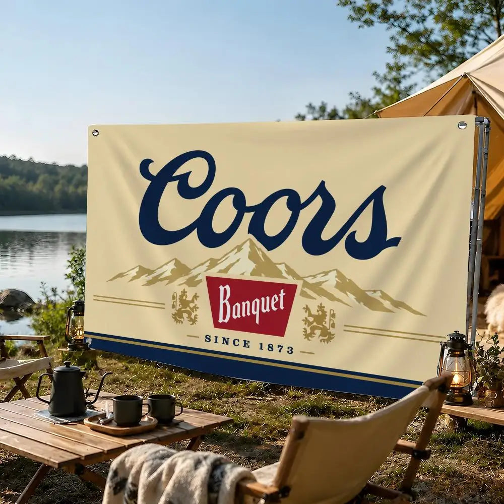 C-Coors Banquet Flags flag For Room Dorm Camping Picnic Art Style Garage Bar wall Decoration Banner