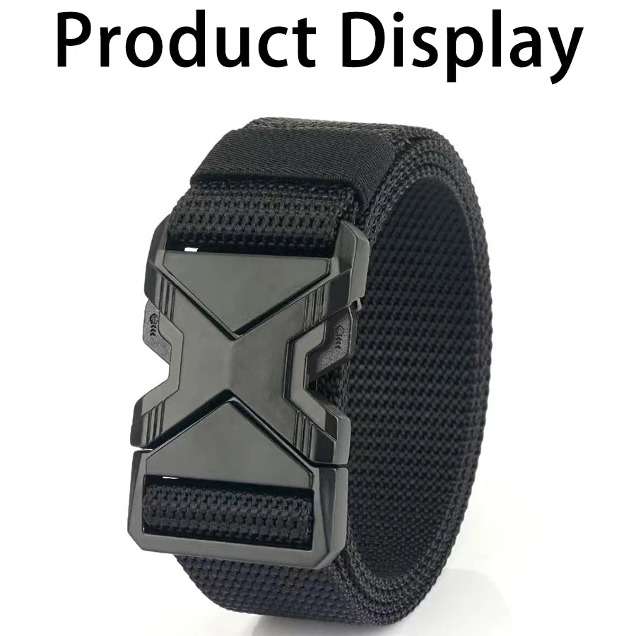 Men's belt buckle, woven lightweight and breathable, multi-functional outdoor casual and versatile commuting belt for men