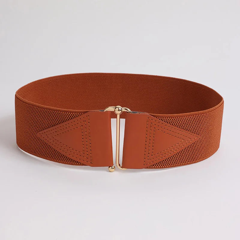 Women's belt with elastic waistband, decorative, simple skirt, versatile elastic coat, fashionable matching, dress, wide belt
