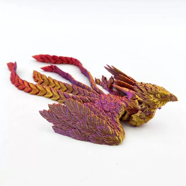 3D Printed Long Tail Phoenix Simulation Animal Model: Joint Movable Design – Perfect as Home Ornament & Engaging Children’s Toy