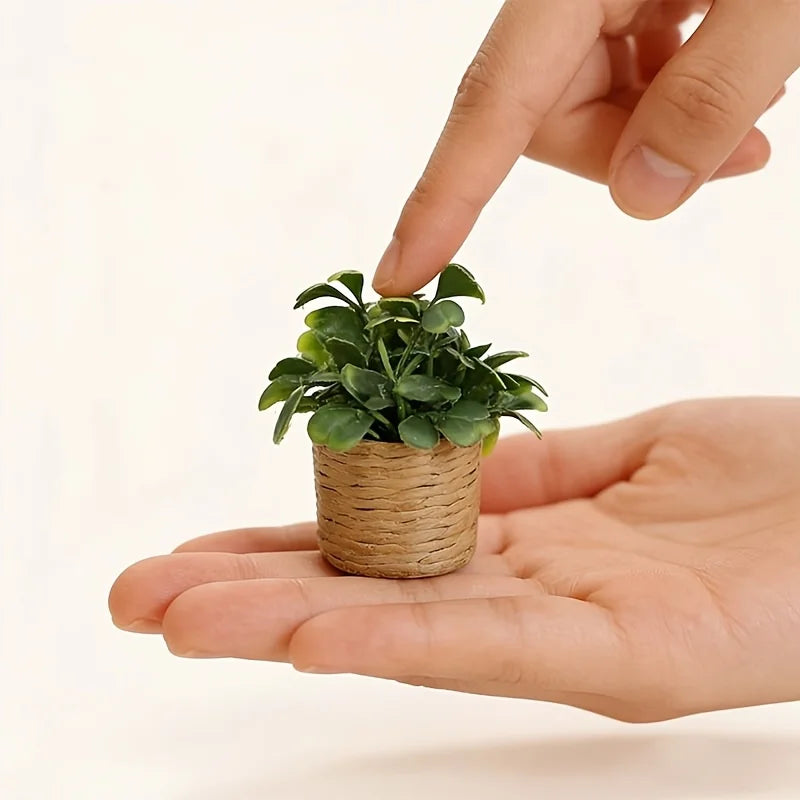 Artificial Potted Plants, Cute Mini Plants Potted Landscape Suitable for Indoor Outdoor Home Kitchen Desk Office