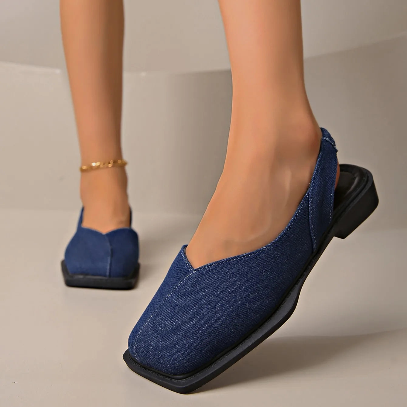 Women Sexy Sandals Elegant Square Toe Causal Flat Shoes for Women Fashion Low Heels Sandals Brand Designer Women Party Shoes