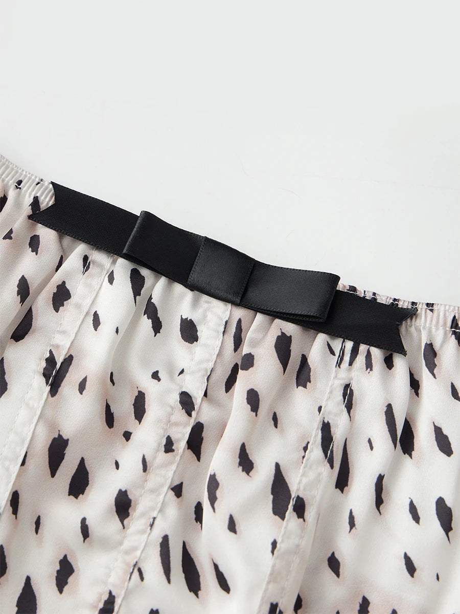 Women s Flared Mini Skirts with Ruffle Detailing and Bow Front Low Waist A-Line Skirts for a Stylish Summer Look