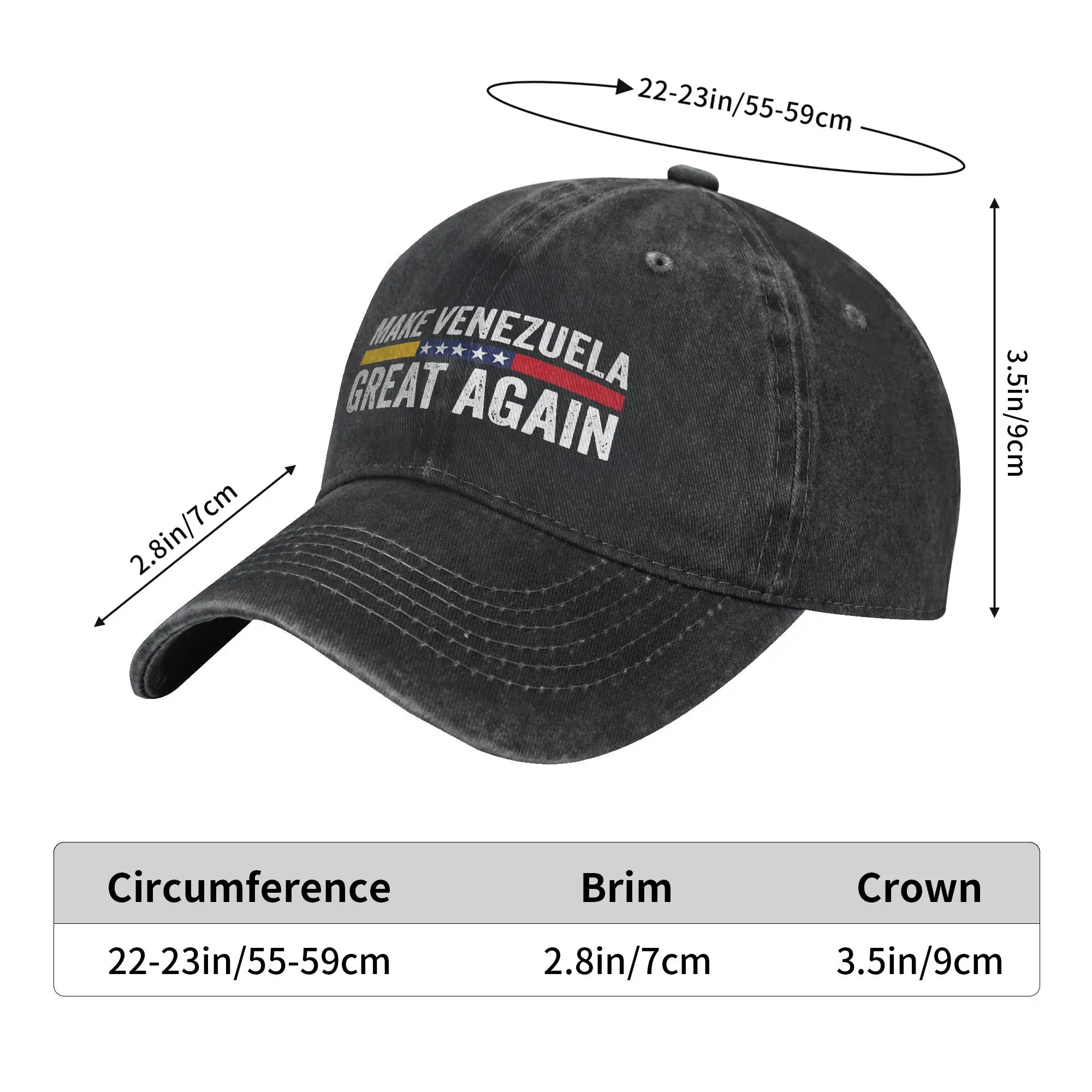 Washed Baseball Cap Make Venezuela Great Again Summer Trucker Hat For Men Women Venezuelan Outdoor Sports Sun Baseball Caps