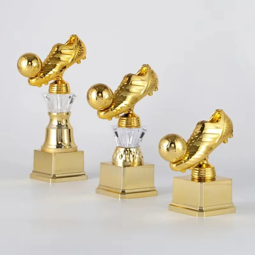 Youth Sports Golden Boot Award Trophy Football Match Plastics Soccer Fan Club Souvenir Cup Competition Honor Handicraft Football