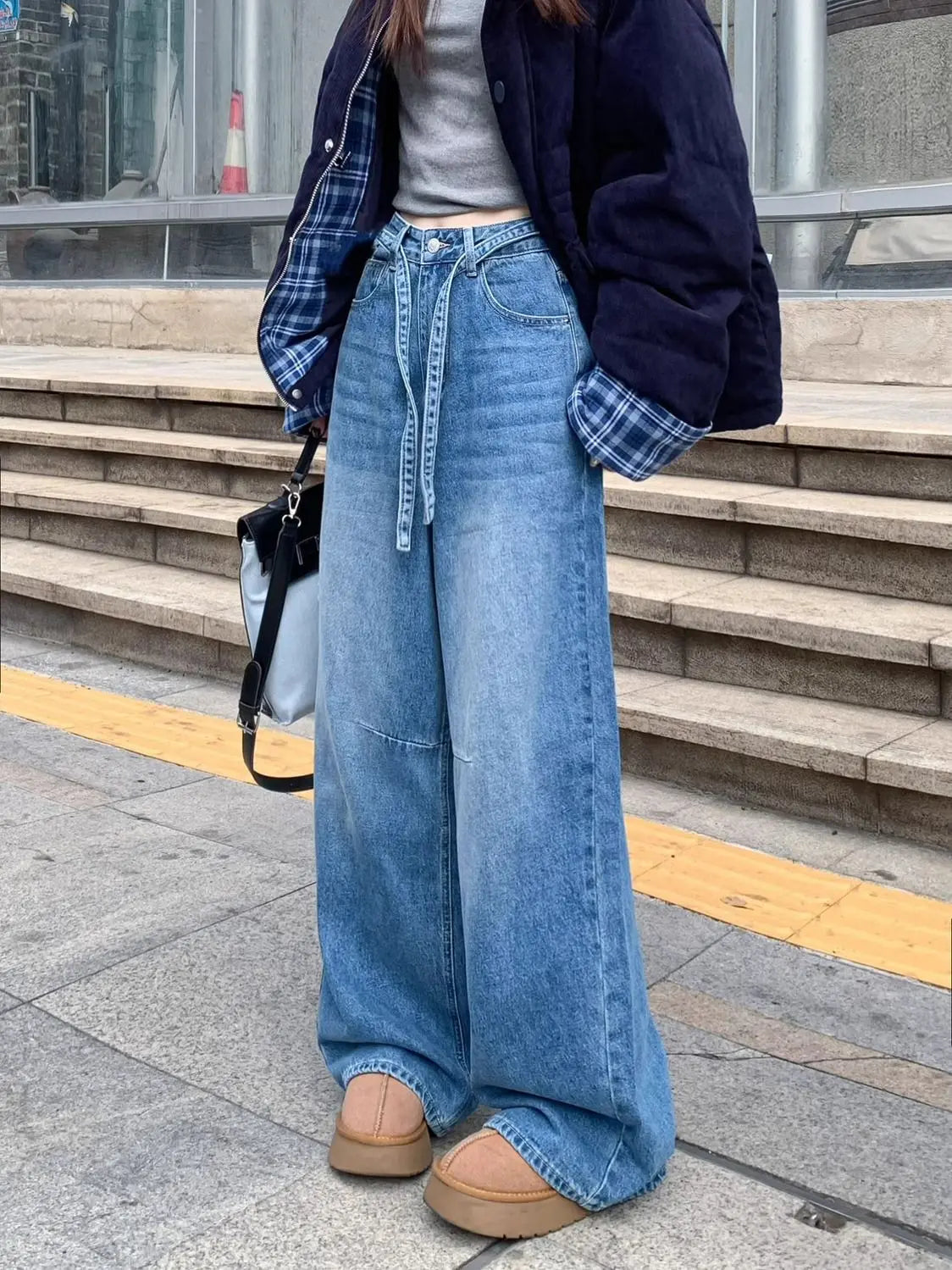 Women's Wide-Leg Jeans High-Waisted