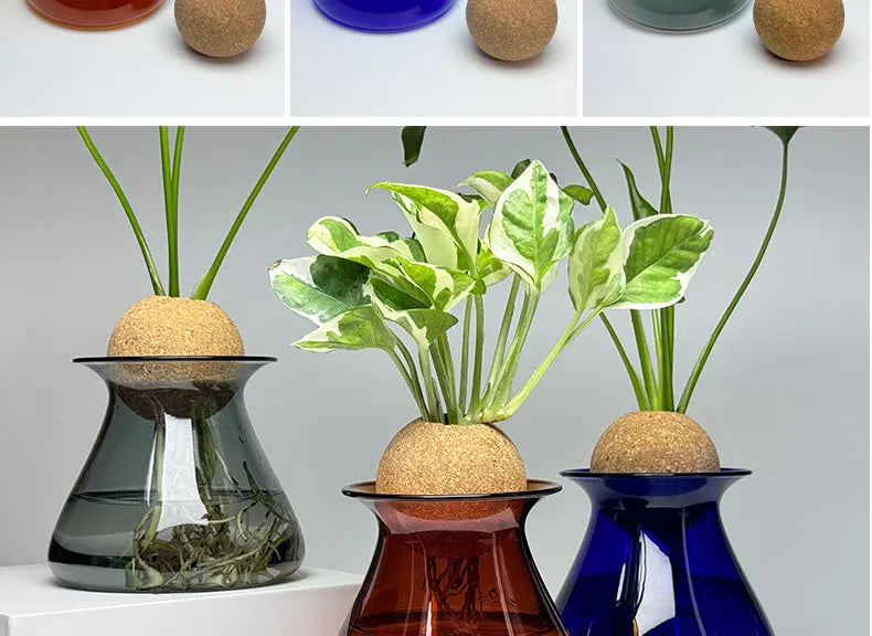 Transparent Hydroponic Plant Flower Arrangement Small Vase Tabletop Decor Ornaments