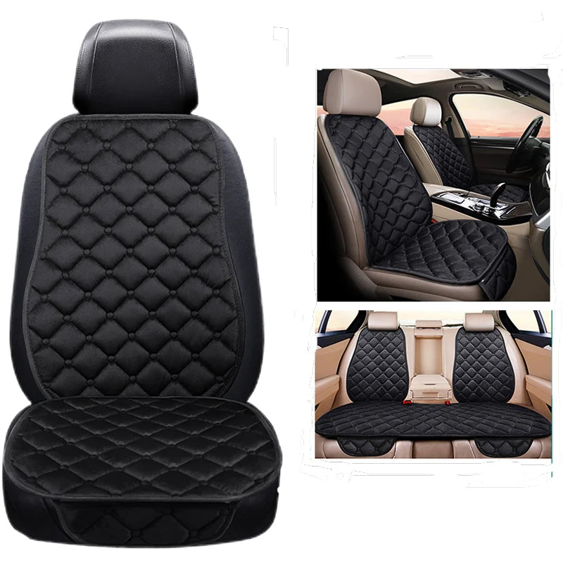 Car Seat Cover Protector Universal Winter Warm Auto Seat Cushion Rear Seat Cushion Protection Covers Back Cushion Three Piece