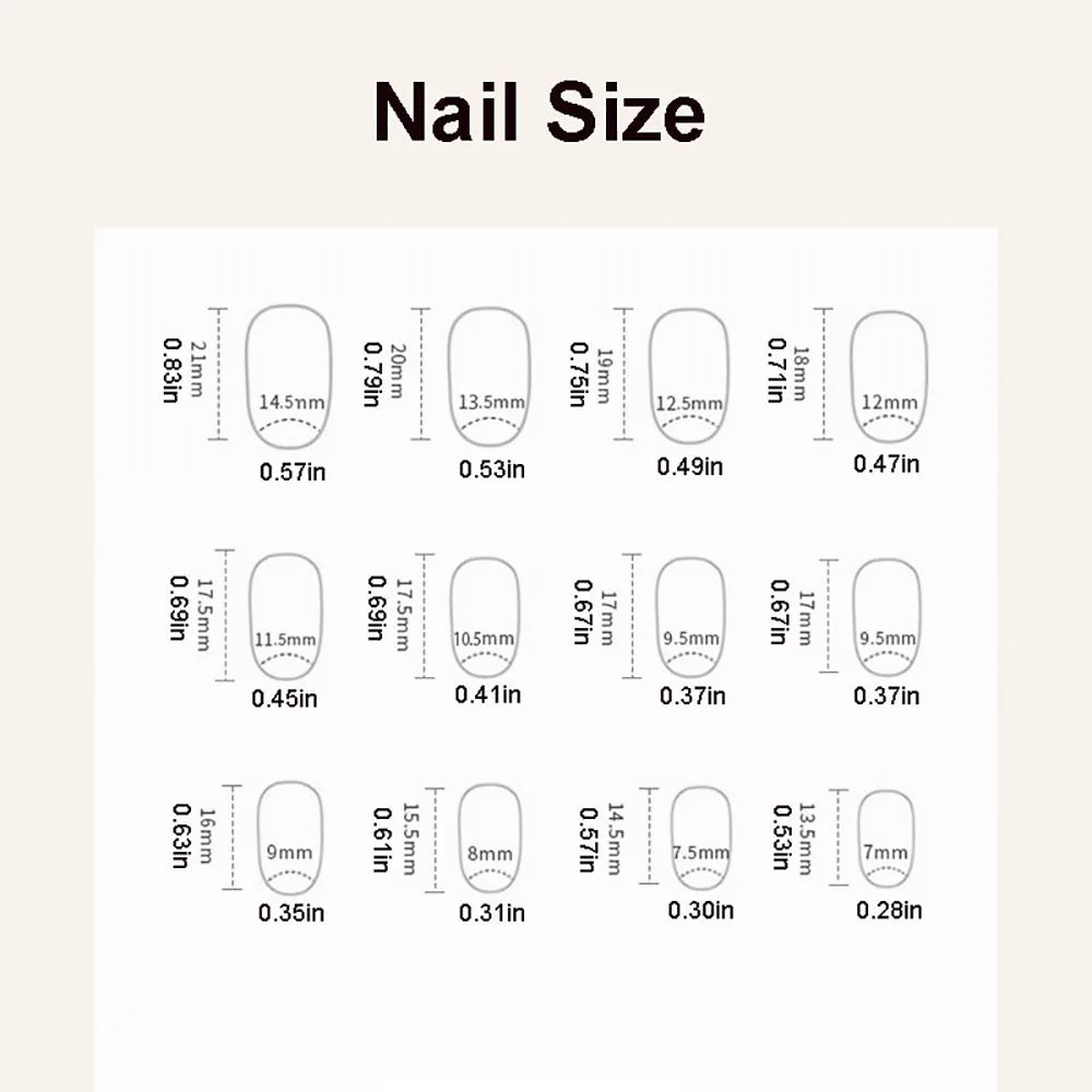 Medium fake nails for women girl gradient blue purple Glossy Almond nail art tips full cover acrylic press on false nail art set