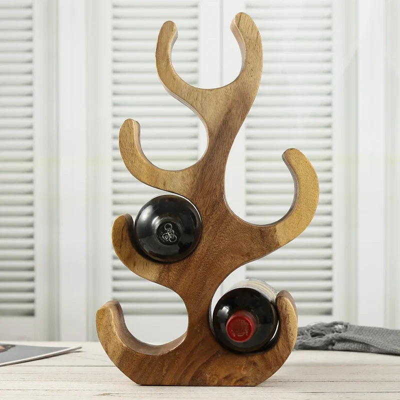 Coral Wood Wine Rack