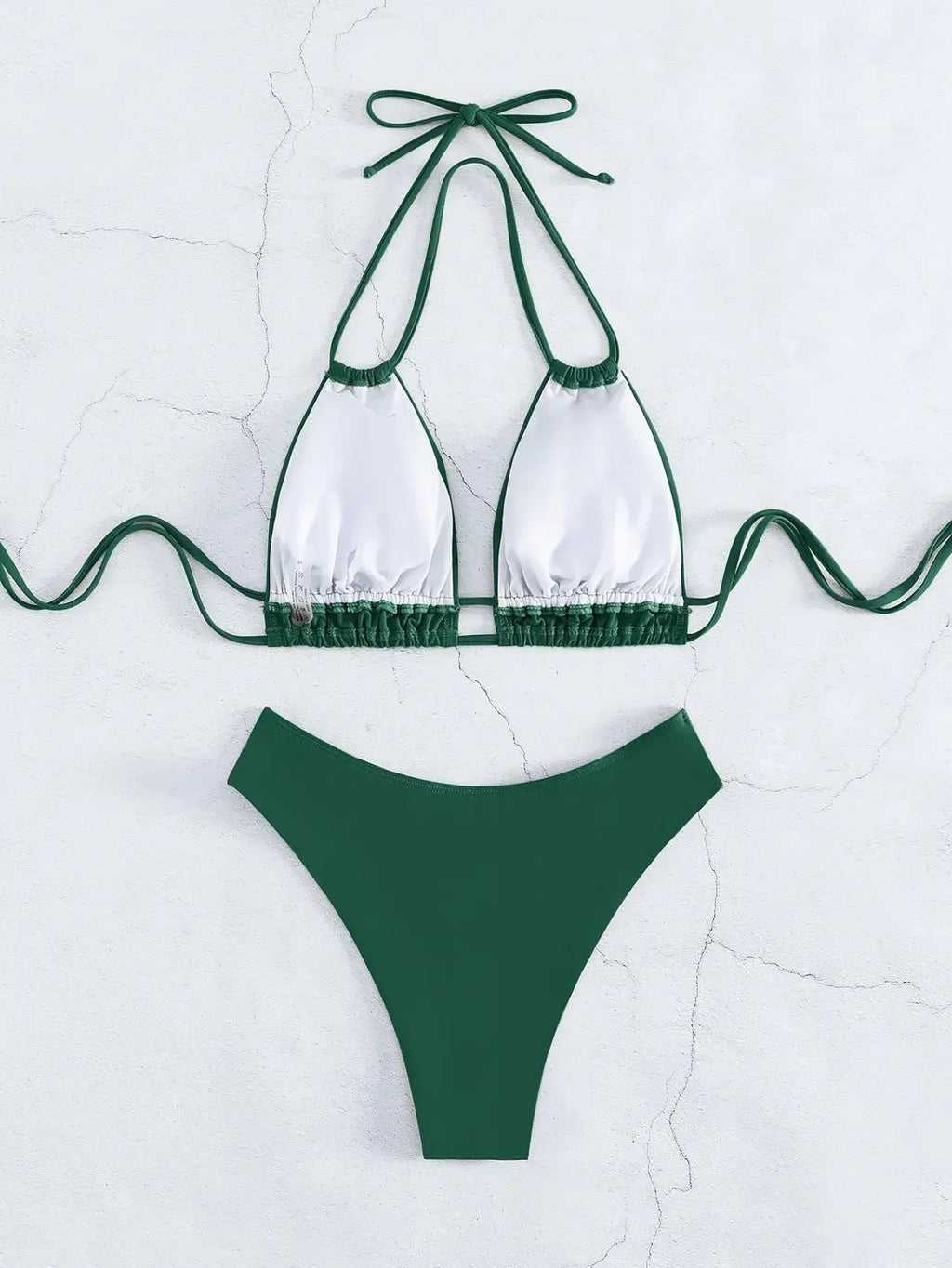 Plus Size Beach Bikini Black Sexy Halter Bikini Push Up Swimsuit 2 Piece Bikini Sets Summer Women Swimwear Bathing Suits