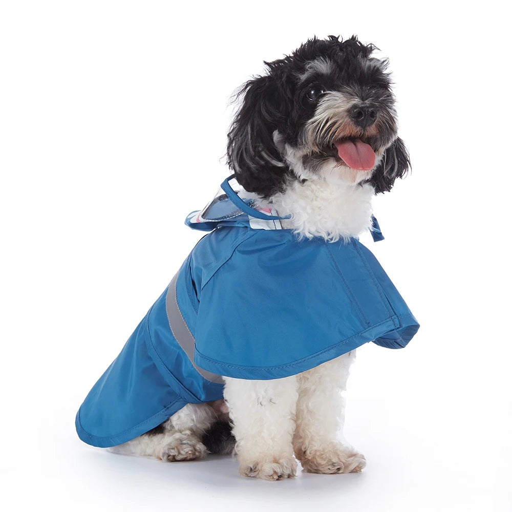 Fashionable Reflective Pet Dog Raincoat Cute Animal Raincoat Pet Hooded Waterproof Jacket Clothes Dog Clothes for Big Dogs