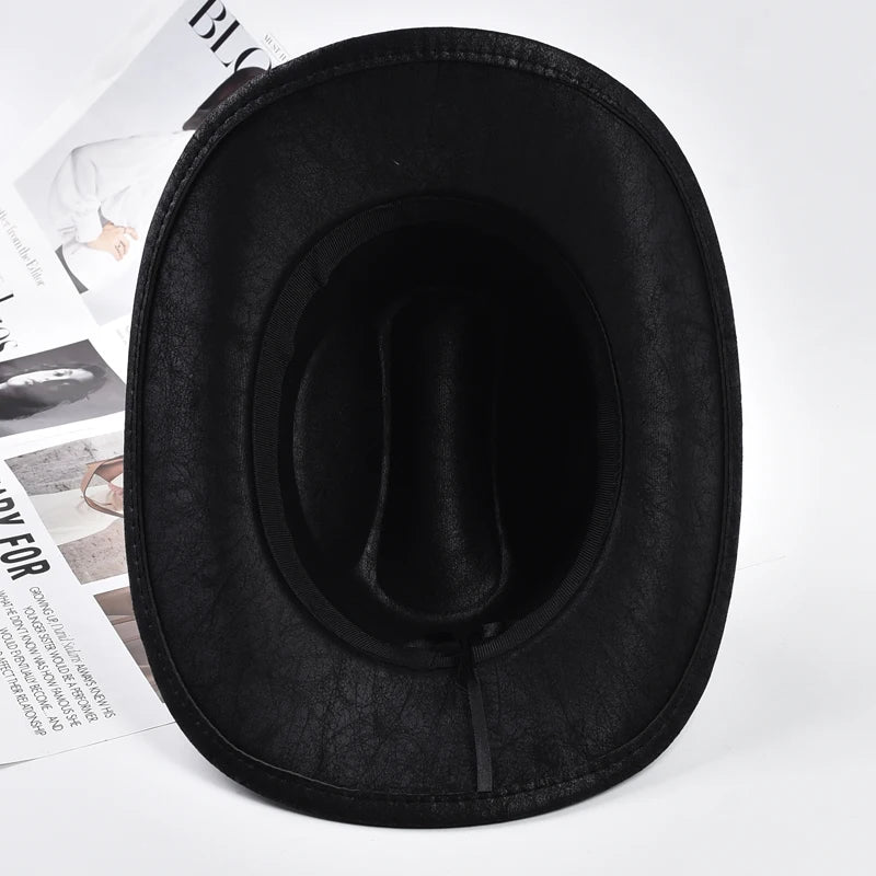 New Vintage Roll Brim Western Cowboy Hats Outdoor Travel Gentleman Cowgirl Jazz Hat Holidays Party Cosplay Hat