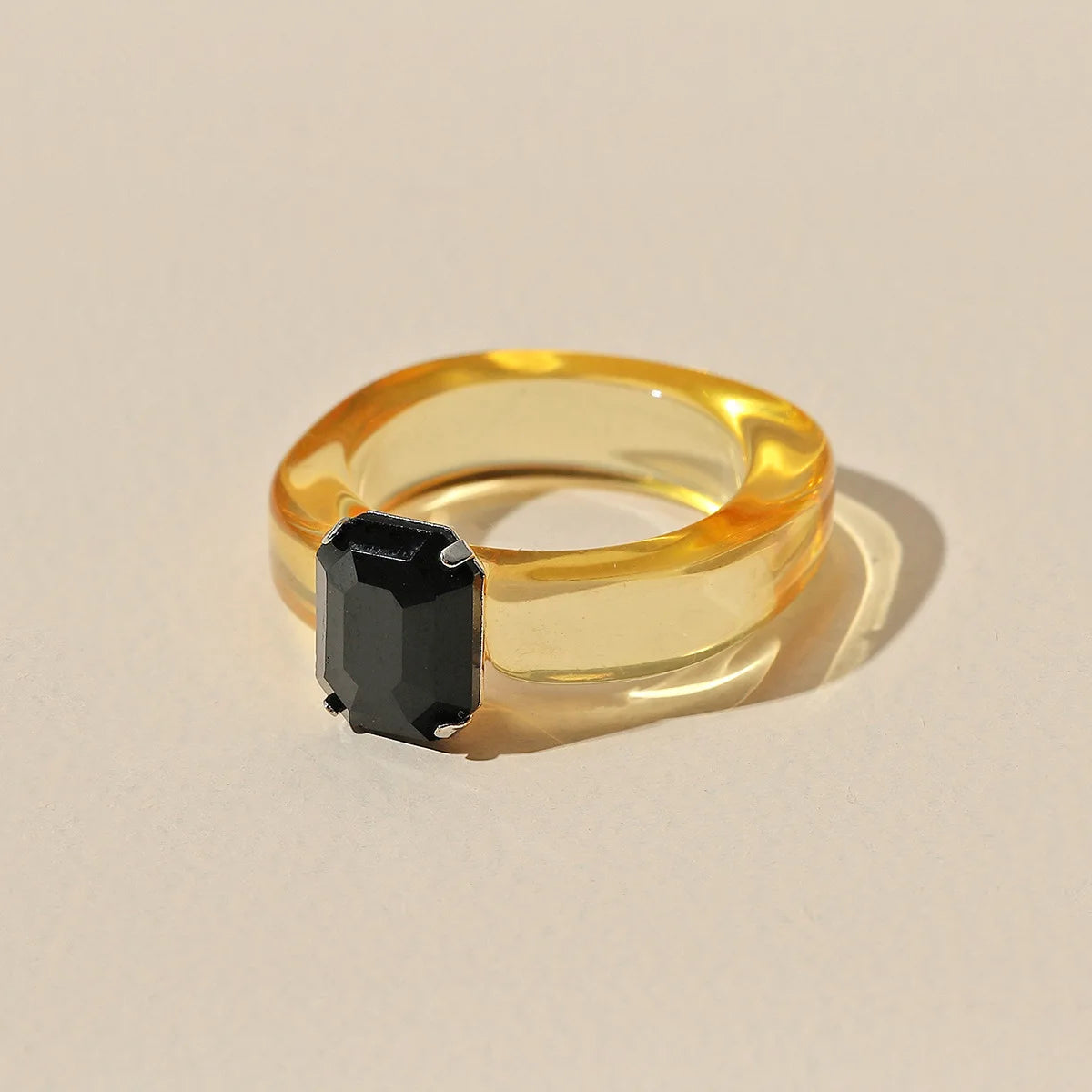 Fashion Luxury Irregular Geometric Transparent Colorful Crystal Rhinestone Zircon Round Ring For Women Shiny Jewelry Accessories