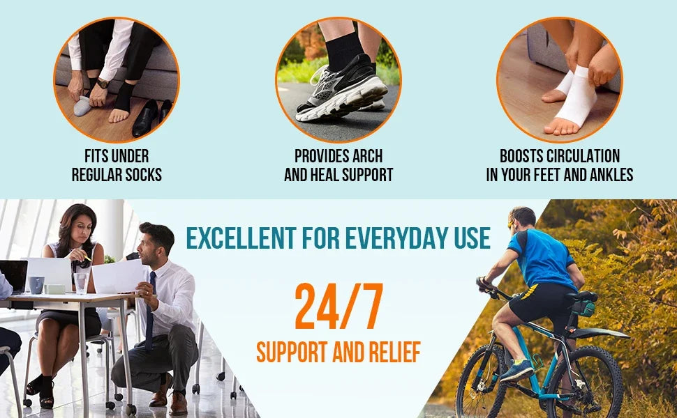 1Pair Neuropathy Socks for Women and Men,Soothe Compression Socks for Neuropathy Pain,Ankle Brace Plantar Fasciitis Socks