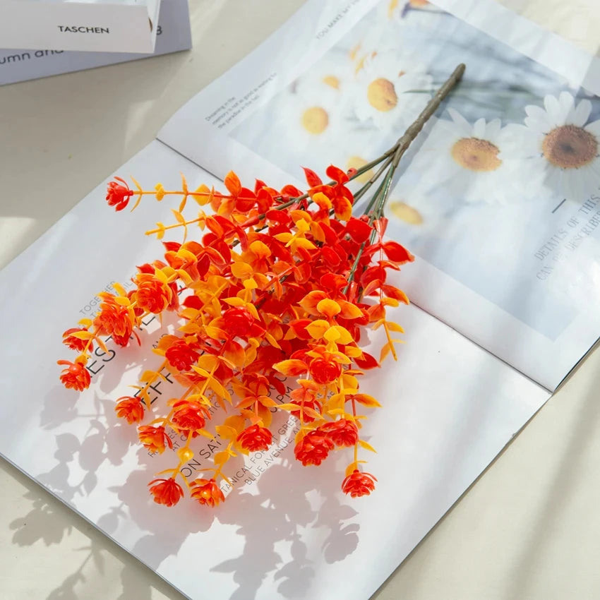 Artificial Flowers Vase Home Room Decor, Fall Decoration