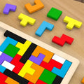 Colorful wooden puzzle toys Tangram Montessori materials children's puzzle toys Building blocks Children's learning toys
