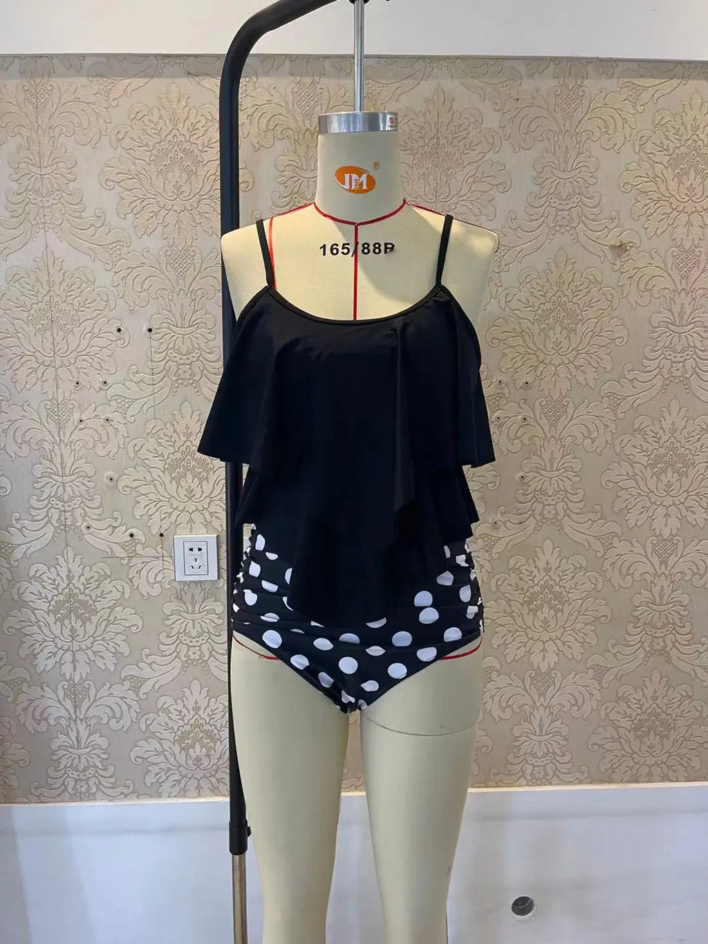 Swimwear Ruffles Women Suits Two Piece Sets Printed Beachwear High Waist Bikini Set Bottoms Push Up Tankini Swimsuits Women