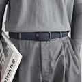 Weaving Belt Men's Fashionable Belt for Young Adults Casual Multifunctional Canvas Pants Belt with Elastic Golf Studs Fabric Lea
