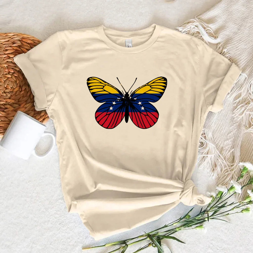 Venezuela t shirt women harajuku modern style pattern t-shirts female anime clothing