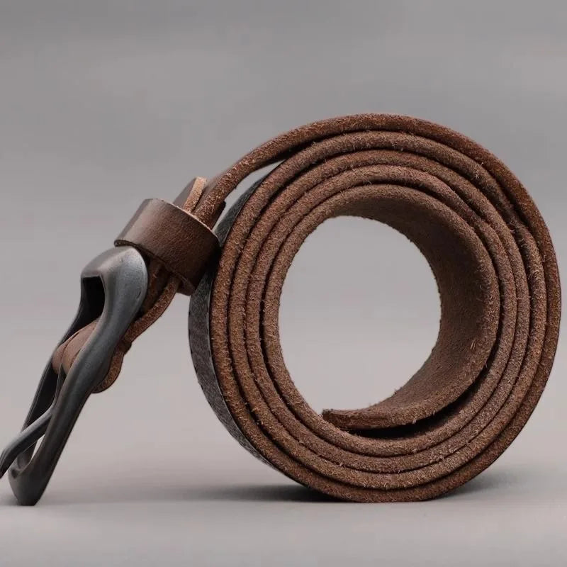New Men's High-Quality Leather Belt Metal Pin Buckle Belt Leisure Business Waistband Fashionable Male Accessory Designer Belt