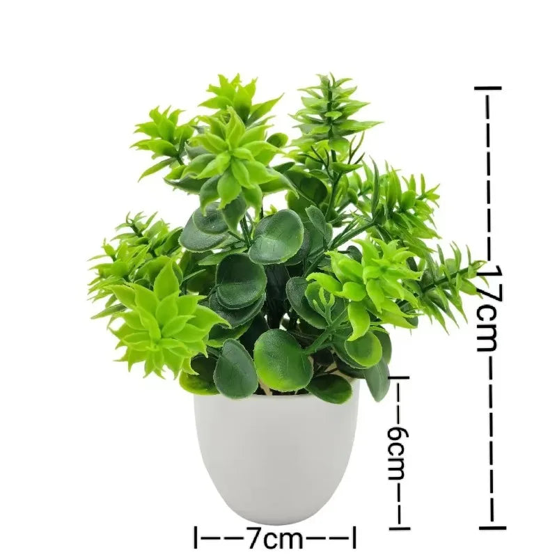 1PC Artificial Plant with Plastic Pot