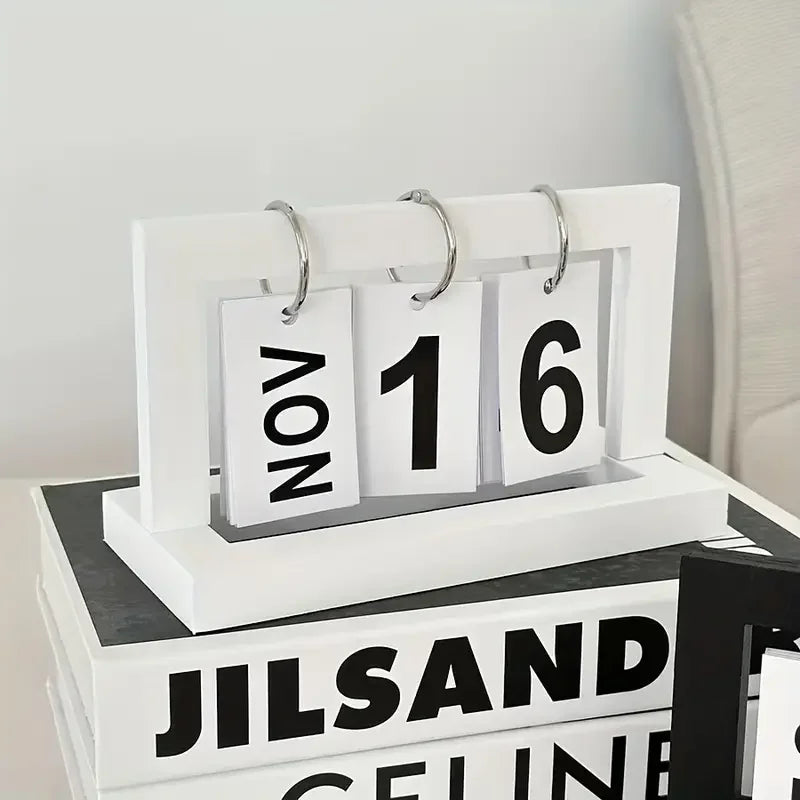 Ins Minimalist Style Living Room Office Decoration Plastic Calendar Ornament Modern Desk Accessories Simple Home Decor Crafts
