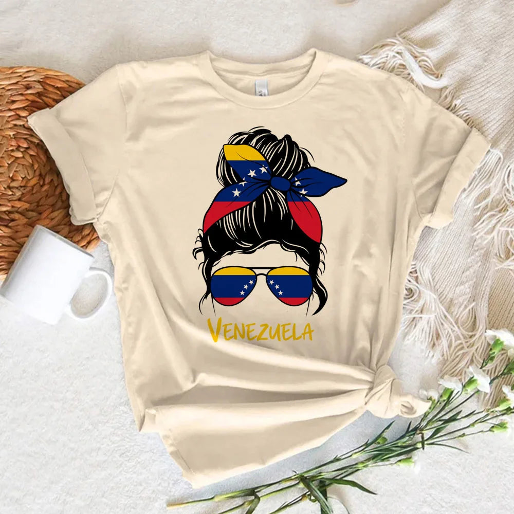 Venezuela t shirt women harajuku modern style pattern t-shirts female anime clothing