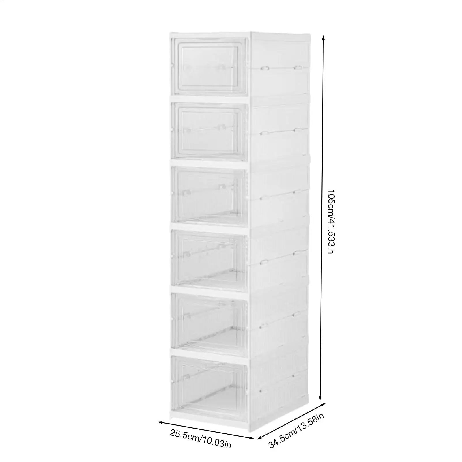 Shoe Rack Clear Shoe Storage Organizer Foldable Clear Stackable Box for Bedroom Hallway Home Dormitory Boot Workplace Sneaker