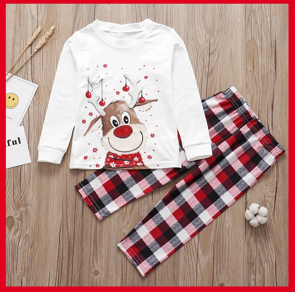 Family Matching Clothes Christmas Pajamas 2023 Mother Kids Baby Pyjamas Set Look Sleepwear Mother And Daughter Father Son Outfit