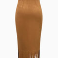 Women's Vintage Fringed Skirt for Spring, Autumn, and Winter, Stylish and Trendy, Suitable for Going Out, Dates, Holiday Gatherings, and Everyday Wear