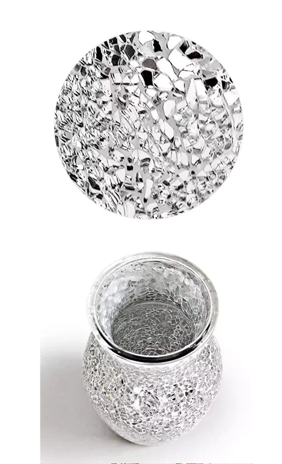 Bohemian Mosaic Glass Vases