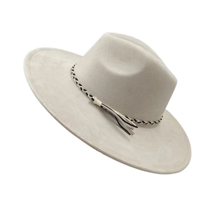 Gorras Para Hombres Three styles Suede Hat Water drop hat 9.5cm Wide Brim Fedora Hat Women's Autumn and Winter Felt Jazz Hat