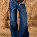 Vintage High Waist Baggy Wide Leg Jeans Casual Loose Denim Trousers