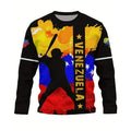 Baseball Sports Pattern Venezuela Shirt For Men 3D Print Graffiti Style Long Sleeve T-shirts Fashion Street Daily New T Shirts