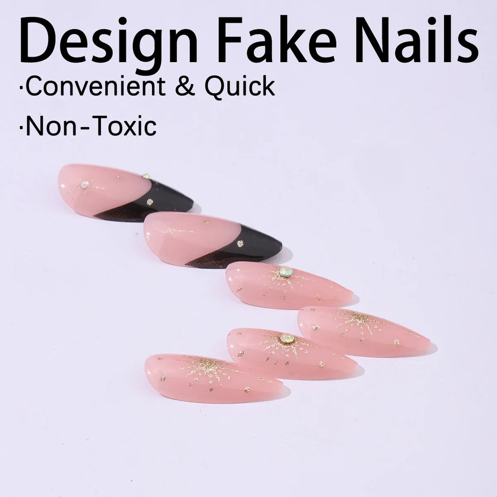Gothic Bat Press-On Nails | 24pcs Reusable Acrylic | Halloween & Everyday