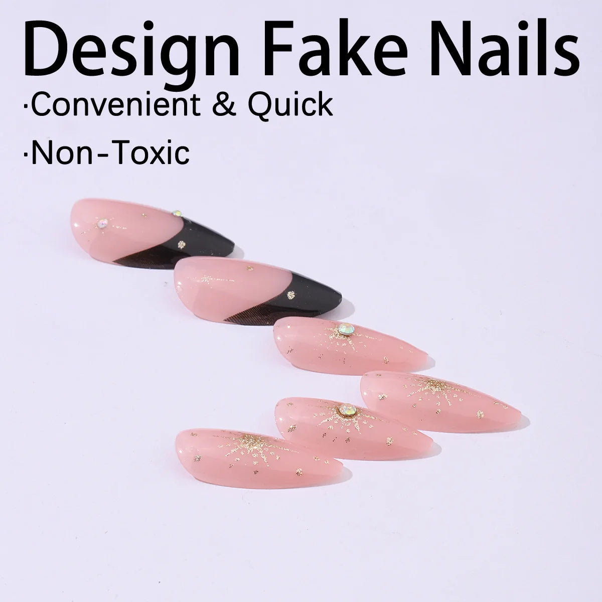 Gothic Bat Press-On Nails | 24pcs Reusable Acrylic | Halloween & Everyday