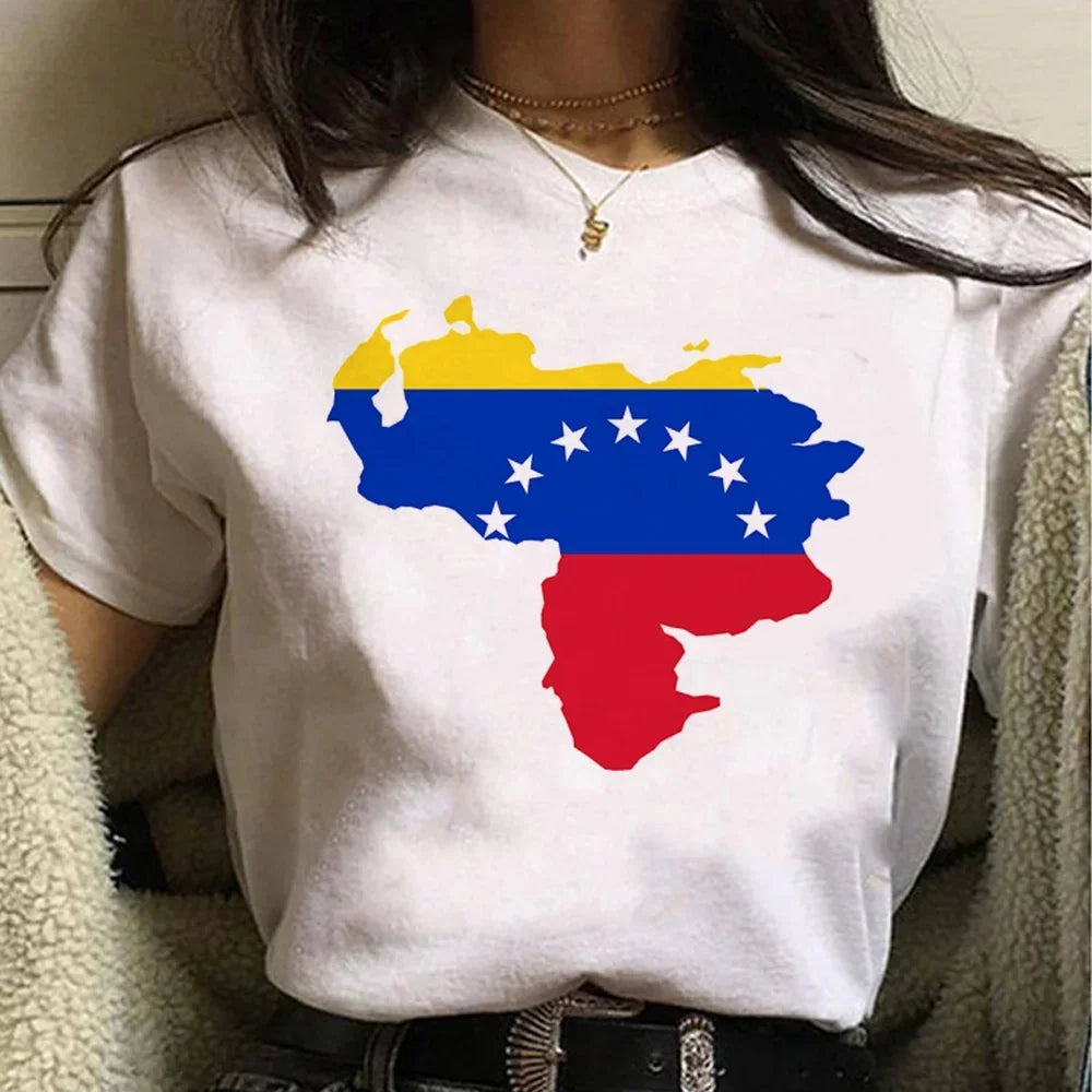 Venezuela t shirt women manga graphic t-shirts female streetwear funny clothing summer fashion casual short sleeve tops