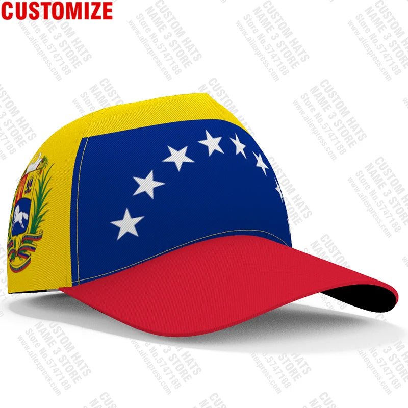 Venezuela Baseball Caps Free Custom Made Name badge Team Logo Ve Hats Ven Country Travel Venezuelan Nation Spanish Flag Headgear