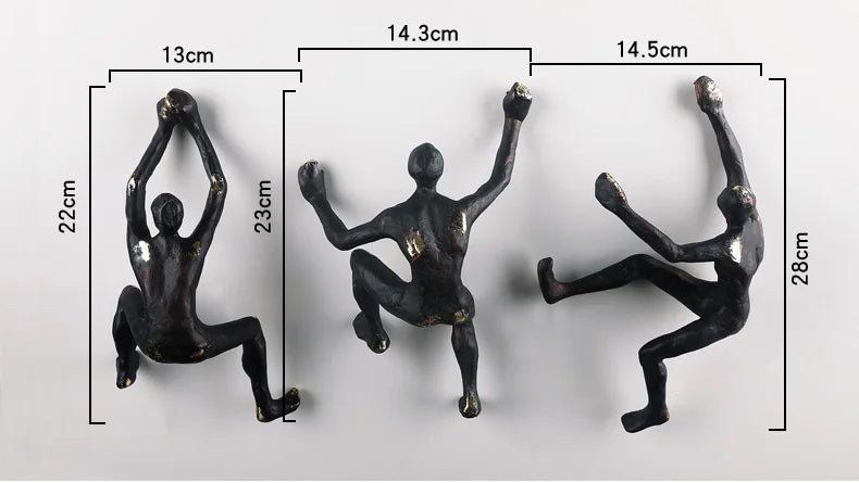 Retro Rock Climbing Character Wall Decoration Pendant Nordic Modern Living Room Bar Background Crafts