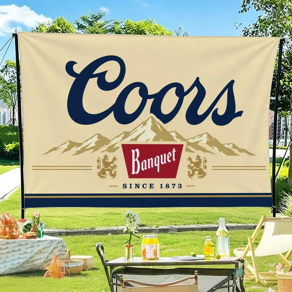 C-Coors Banquet Flags flag For Room Dorm Camping Picnic Art Style Garage Bar wall Decoration Banner