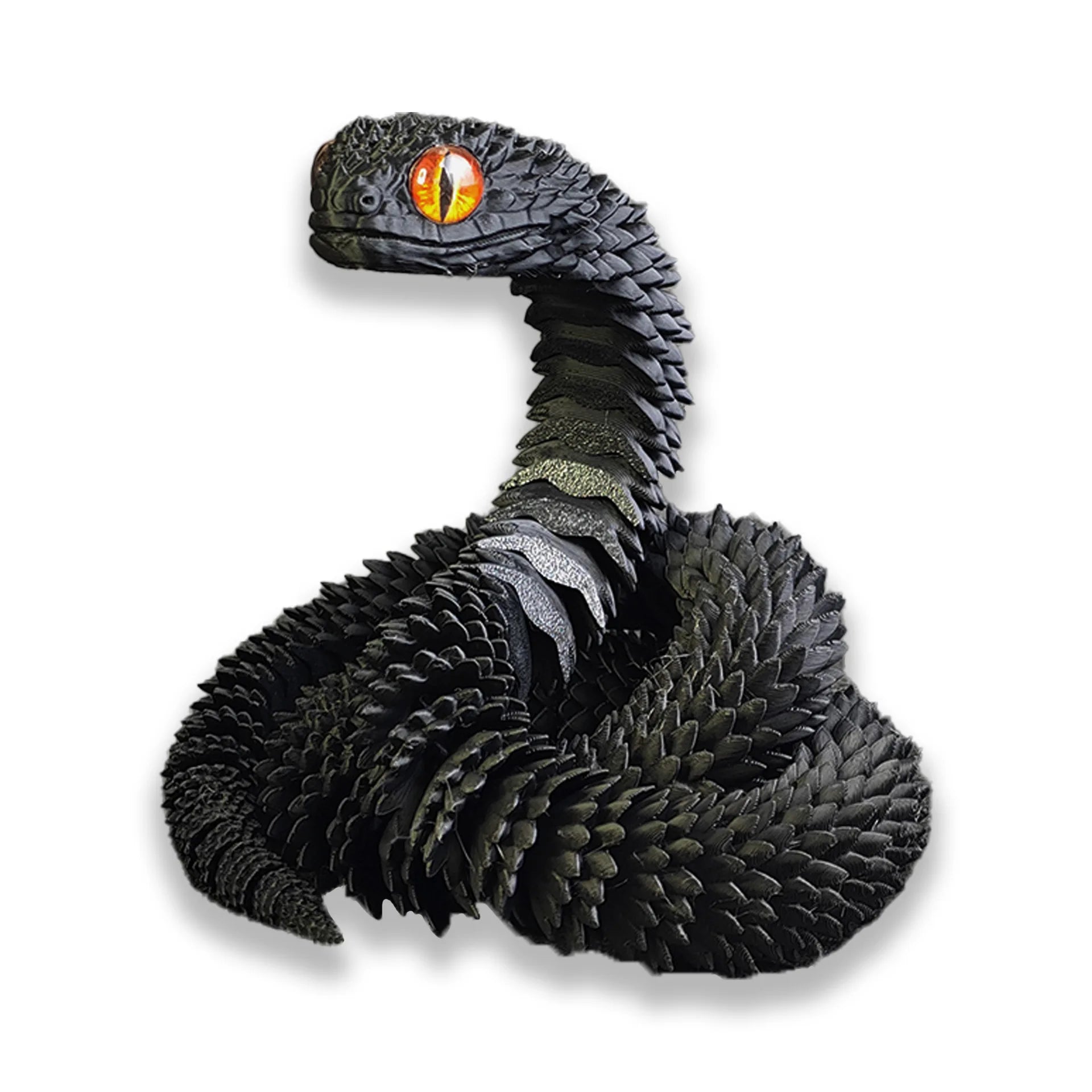 3D Printed Snake Movable Joint Simulation Snake Figurine Creative Home Office Desktop Ornament