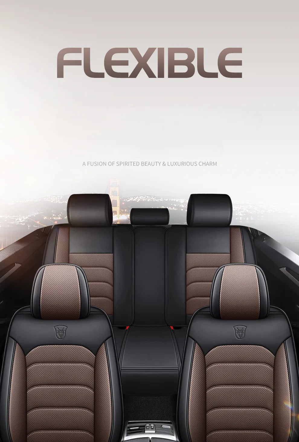 Car Seat Cover Premium Waterproof Faux Leather Cushion Universal Accessories Fit SUV Truck Sedan Automotive Vehicle