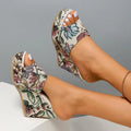 Sandals Womens Sale Women Sandals Fashionable New Pattern Minimalist Flower Print Fashionable Wedge