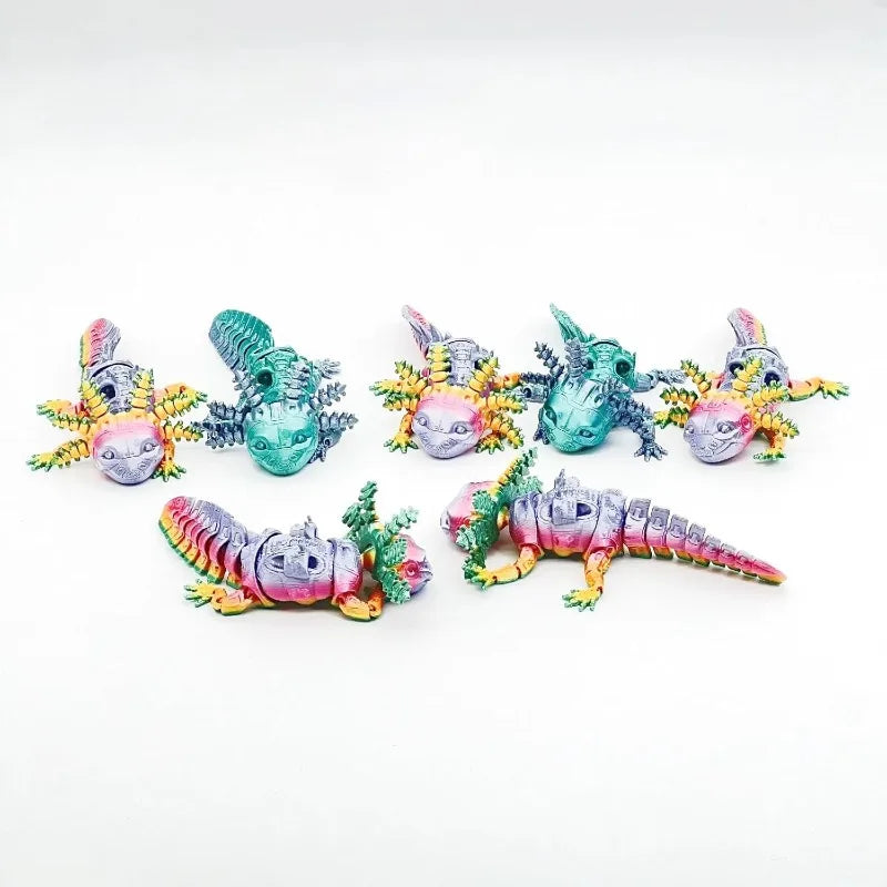 3D Printed Mechanical Salamander 13cm Articulated Animal for Desk Decor Home Office Gifts Room Decor Creative Craft