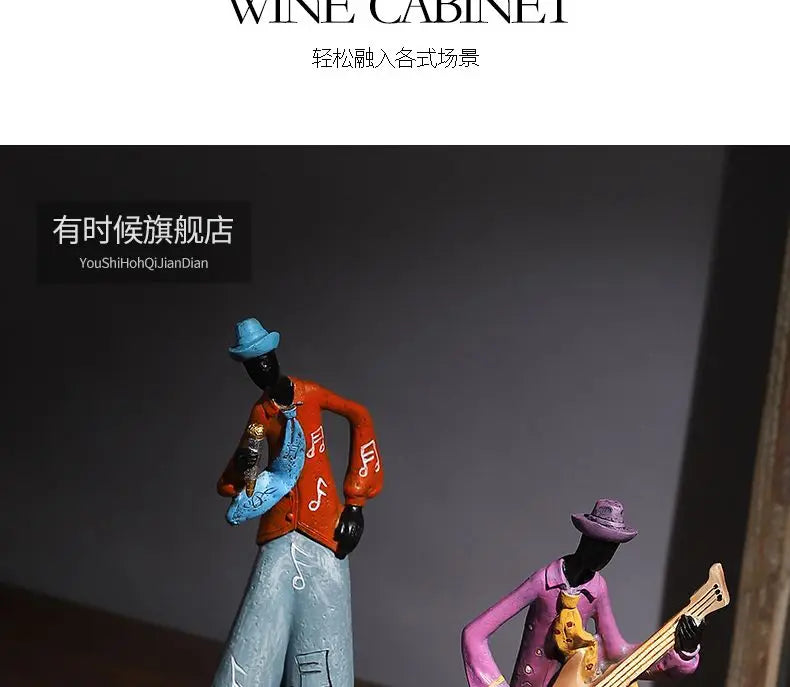 Wine Cabinet Decoration Western The Band Characters Retro Ornaments